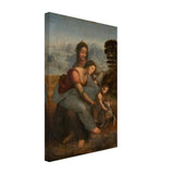 Da Vinci Vintage wall art print | The Virgin and Child with St. Anne by Leonardo da Vinci - Canvas - 30x45 cm / 12x18″ - 