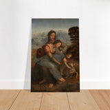 Da Vinci Vintage wall art print | The Virgin and Child with St. Anne by Leonardo da Vinci - Brushed Aluminum Print - 60x90 cm / 24x36″ - 
