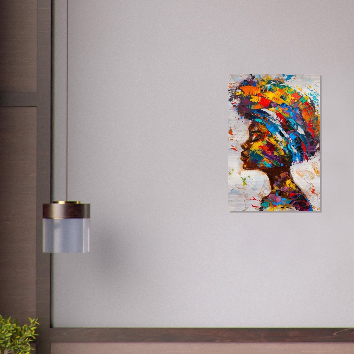 Da Vinci Wall art Print | Eclectic Expressions | African Theme | Contemporary art - Brushed Aluminum Print - 50x75 cm / 20x30″ - 