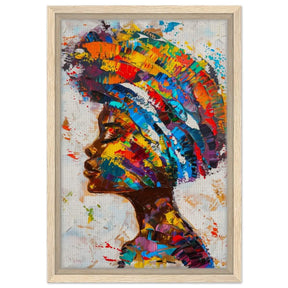 Da Vinci Wall art Print | Eclectic Expressions | African Theme | Contemporary art - Framed Canvas - 30x45 cm / 12x18″ - Wood frame