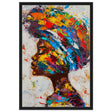 Da Vinci Wall art Print | Eclectic Expressions | African Theme | Contemporary art - Framed Canvas - 60x90 cm / 24x36″ - Black frame