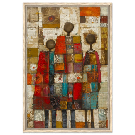 Da Vinci Wall art Print | Eclectic Expressions | African Theme - Framed Canvas - 50x75 cm / 20x30″ - Wood frame