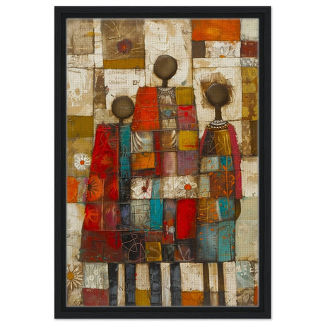 Da Vinci Wall art Print | Eclectic Expressions | African Theme - Framed Canvas - 40x60 cm / 16x24″ - Black frame