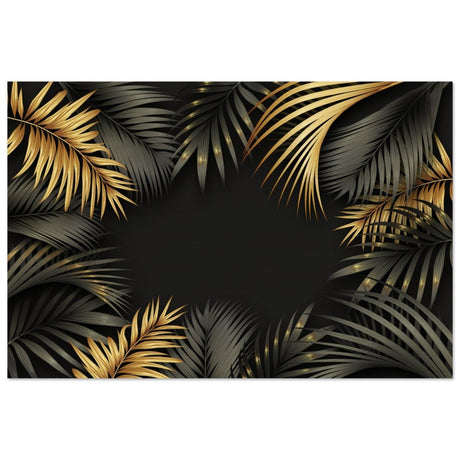 Da Vinci Wall art Print | Eclectic Expressions | Black and Gold Leaf - Wood Prints - 60x90 cm / 24x36″ - 