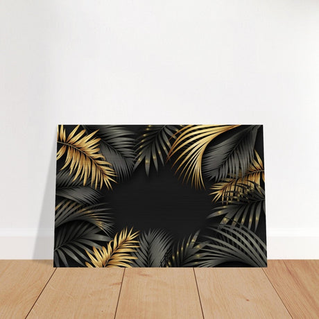 Da Vinci Wall art Print | Eclectic Expressions | Black and Gold Leaf - Brushed Aluminum Print - 60x90 cm / 24x36″ - 