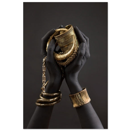 Da Vinci Wall art Print | Eclectic Expressions | Black Hands - Aluminum Print - 30x45 cm / 12x18″ - 