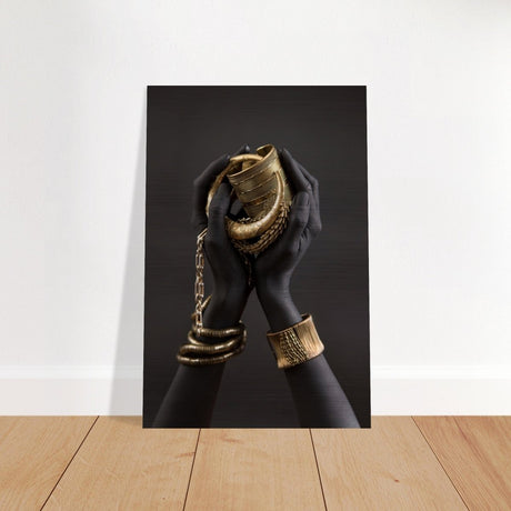 Da Vinci Wall art Print | Eclectic Expressions | Black Hands - Brushed Aluminum Print - 30x45 cm / 12x18″ - 