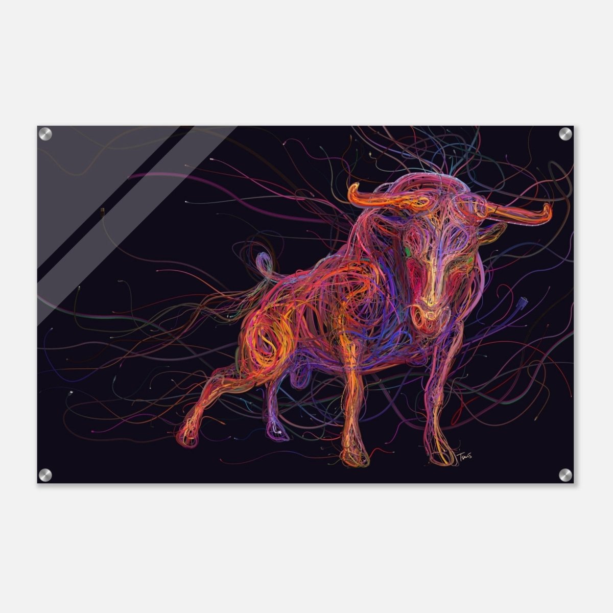Da Vinci Wall art Print | Eclectic Expressions | Bull | Taurus Astrological Sign - Acrylic Print - 60x90 cm / 24x36″ - 