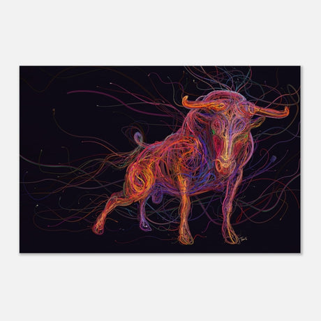 Da Vinci Wall art Print | Eclectic Expressions | Bull | Taurus Astrological Sign - Wood Prints - 30x45 cm / 12x18″ - 10 mm