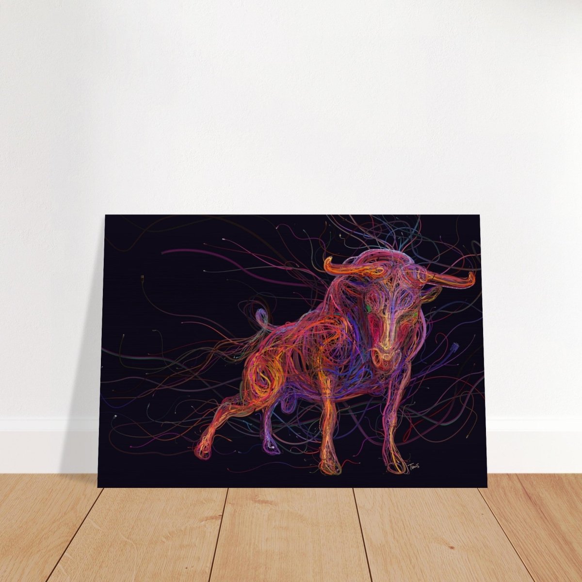 Da Vinci Wall art Print | Eclectic Expressions | Bull | Taurus Astrological Sign - Brushed Aluminum Print - 70x100 cm / 28x40″ - 
