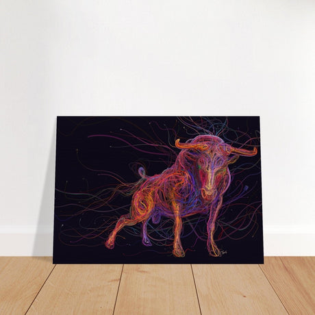 Da Vinci Wall art Print | Eclectic Expressions | Bull | Taurus Astrological Sign - Brushed Aluminum Print - 70x100 cm / 28x40″ - 