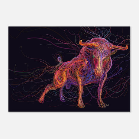 Da Vinci Wall art Print | Eclectic Expressions | Bull | Taurus Astrological Sign - Aluminum Print - 70x100 cm / 28x40″ - 