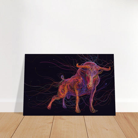Da Vinci Wall art Print | Eclectic Expressions | Bull | Taurus Astrological Sign - Brushed Aluminum Print - 60x90 cm / 24x36″ - 
