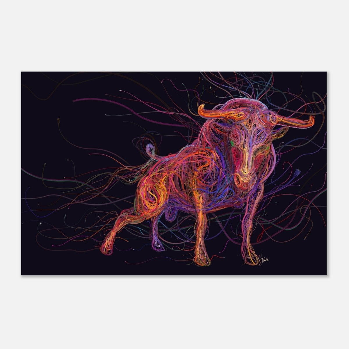 Da Vinci Wall art Print | Eclectic Expressions | Bull | Taurus Astrological Sign - Aluminum Print - 30x45 cm / 12x18″ - 