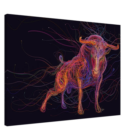 Da Vinci Wall art Print | Eclectic Expressions | Bull | Taurus Astrological Sign - Canvas - 70x100 cm / 28x40″ - Thick