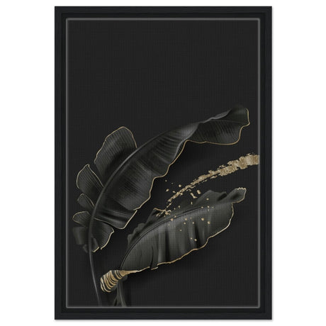 Da Vinci Wall art Print | Eclectic Expressions | Contemporary | Black and Gold - Framed Canvas - 40x60 cm / 16x24″ - Black frame