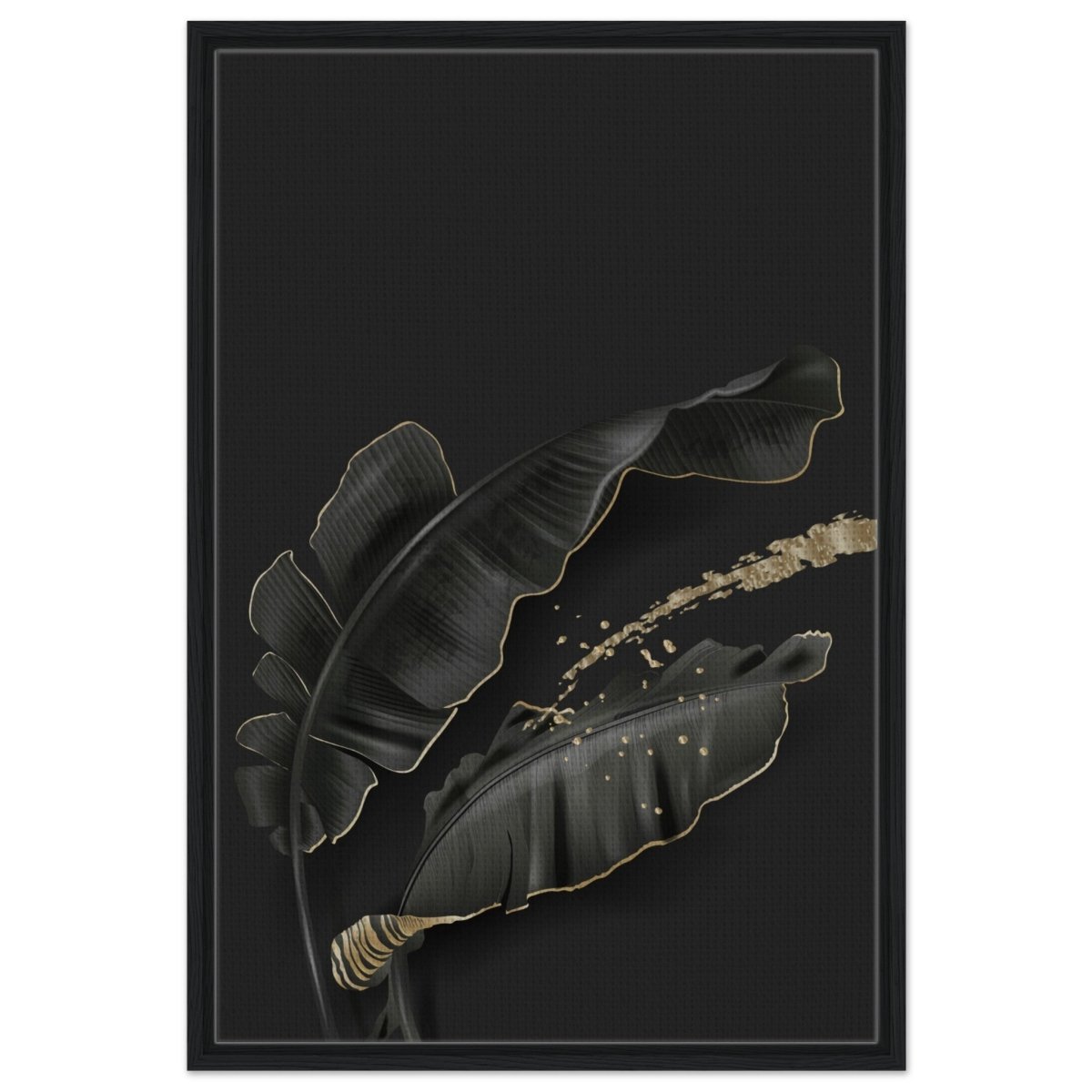 Da Vinci Wall art Print | Eclectic Expressions | Contemporary | Black and Gold - Framed Canvas - 60x90 cm / 24x36″ - Black frame