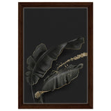 Da Vinci Wall art Print | Eclectic Expressions | Contemporary | Black and Gold - Framed Canvas - 30x45 cm / 12x18″ - Dark wood frame