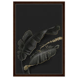 Da Vinci Wall art Print | Eclectic Expressions | Contemporary | Black and Gold - Framed Canvas - 50x75 cm / 20x30″ - Dark wood frame