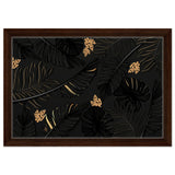 Da Vinci Wall art Print | Eclectic Expressions | Contemporary | Gold and Black - Framed Canvas - 30x45 cm / 12x18″ - Dark wood frame