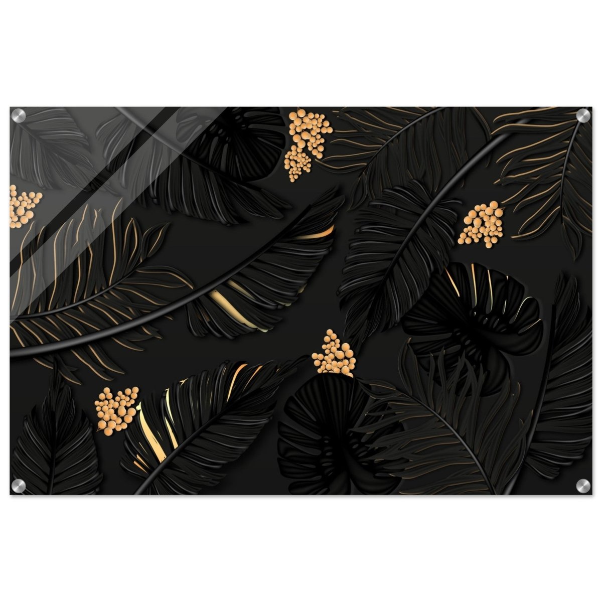 Da Vinci Wall art Print | Eclectic Expressions | Contemporary | Gold and Black - Acrylic Print - 60x90 cm / 24x36″ - 