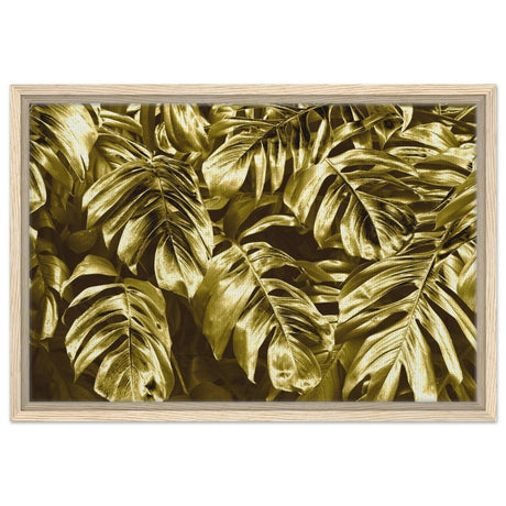 Da Vinci Wall art Print | Eclectic Expressions | Golden Leaf - Framed Canvas - 40x60 cm / 16x24″ - Wood frame