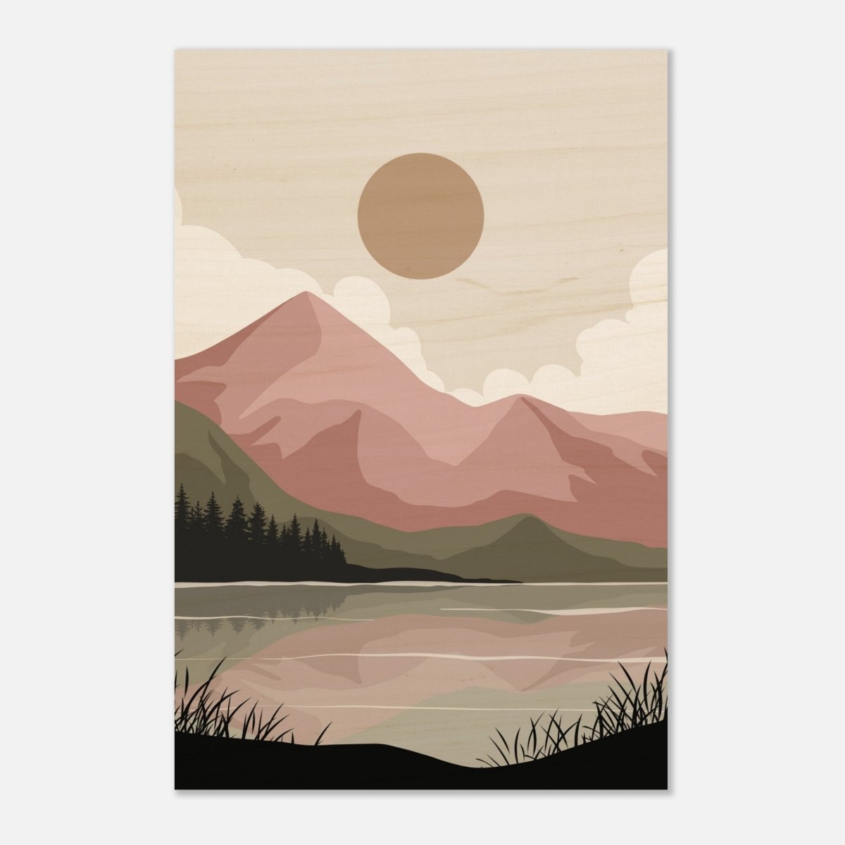 Da Vinci Wall art Print | Eclectic Expressions | Modern Minimalist wall art print | Bohemian - Wood Prints - 30x45 cm / 12x18″ - 20 mm