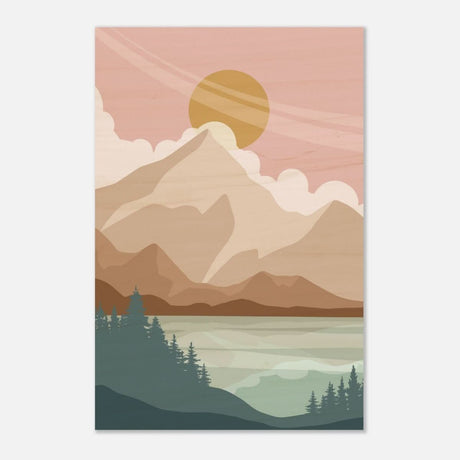 Da Vinci Wall art Print | Eclectic Expressions | Modern Minimalist wall art print | Bohemian - Wood Prints - 30x45 cm / 12x18″ - 10 mm