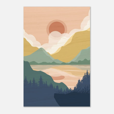 Da Vinci Wall art Print | Eclectic Expressions | Modern Minimalist wall art print | Bohemian - Wood Prints - 30x45 cm / 12x18″ - 10 mm