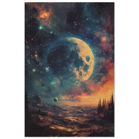 Da Vinci Wall art Print | Eclectic Expressions | Nature | Moon - Wood Prints - 50x75 cm / 20x30″ - 