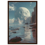 Da Vinci Wall art Print | Eclectic Expressions | Nature | Moon - Framed Canvas - 60x90 cm / 24x36″ - Dark wood frame