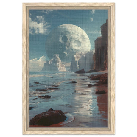 Da Vinci Wall art Print | Eclectic Expressions | Nature | Moon - Framed Canvas - 30x45 cm / 12x18″ - Wood frame