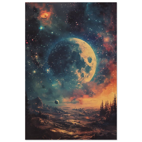 Da Vinci Wall art Print | Eclectic Expressions | Nature | Moon - Wood Prints - 30x45 cm / 12x18″ - 
