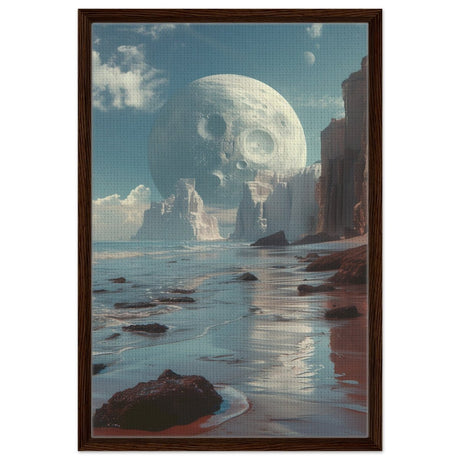 Da Vinci Wall art Print | Eclectic Expressions | Nature | Moon - Framed Canvas - 50x75 cm / 20x30″ - Dark wood frame