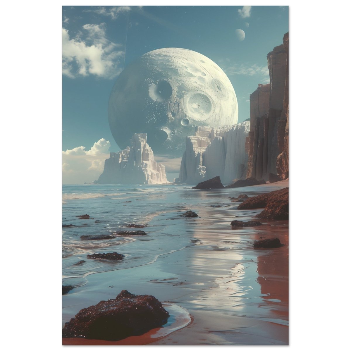 Da Vinci Wall art Print | Eclectic Expressions | Nature | Moon - Aluminum Print - 40x60 cm / 16x24″ - 