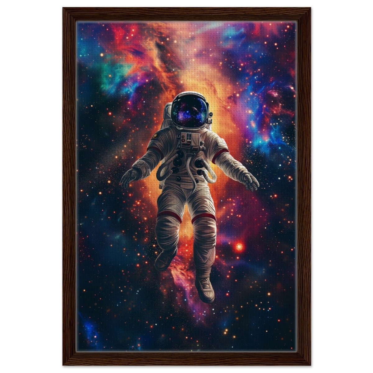 Da Vinci Wall art Print | Eclectic Expressions | Space - Framed Canvas - 40x60 cm / 16x24″ - Dark wood frame