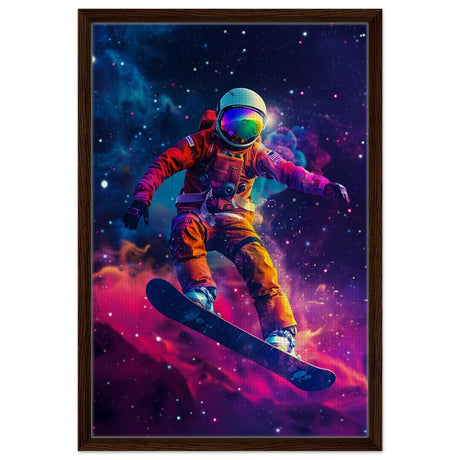 Da Vinci Wall art Print | Eclectic Expressions | Space - Framed Canvas - 50x75 cm / 20x30″ - Dark wood frame
