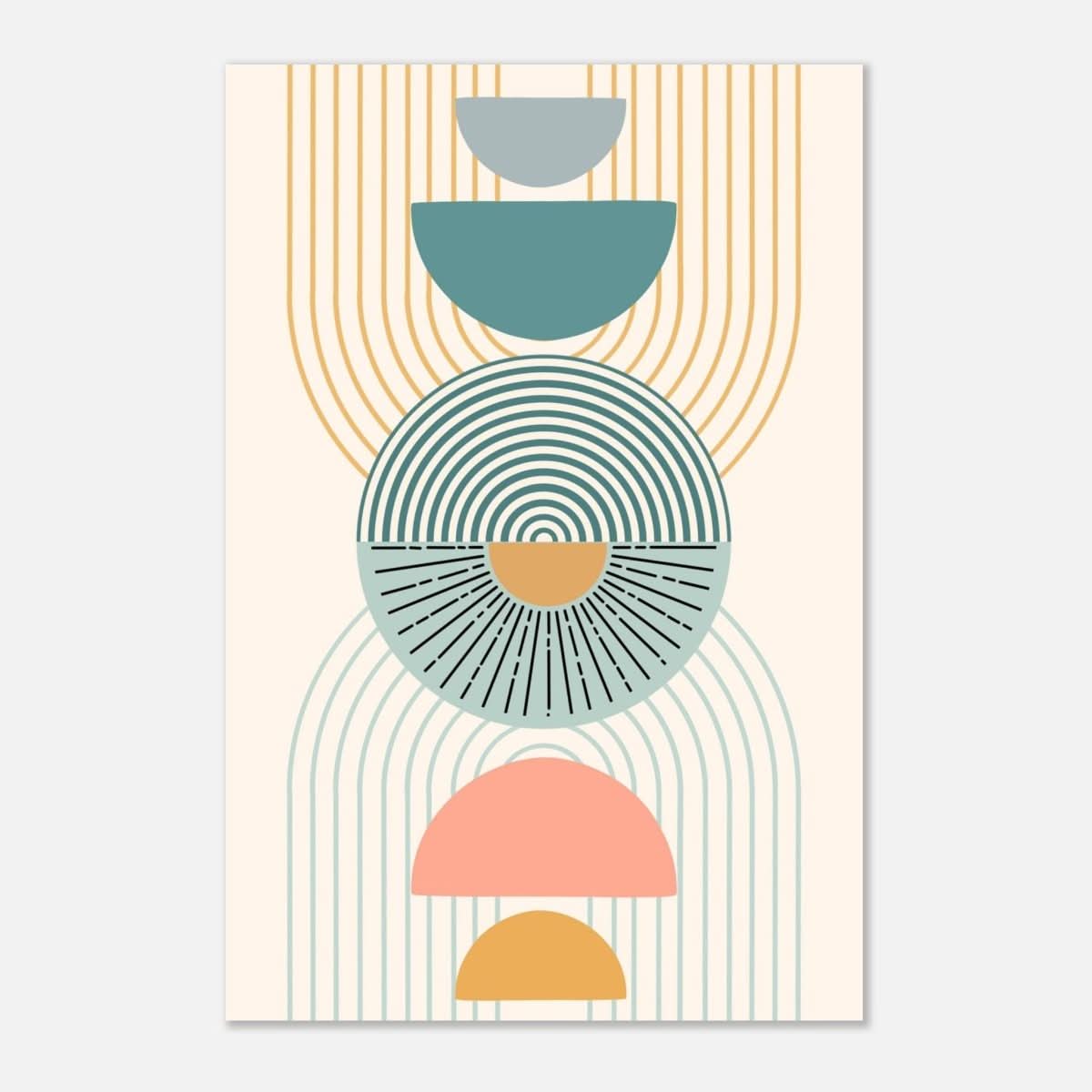 Da Vinci Wall art Print | Geometric Modern Minimalist wall art print | Bohemian - Aluminum Print - 60x90 cm / 24x36″ - 