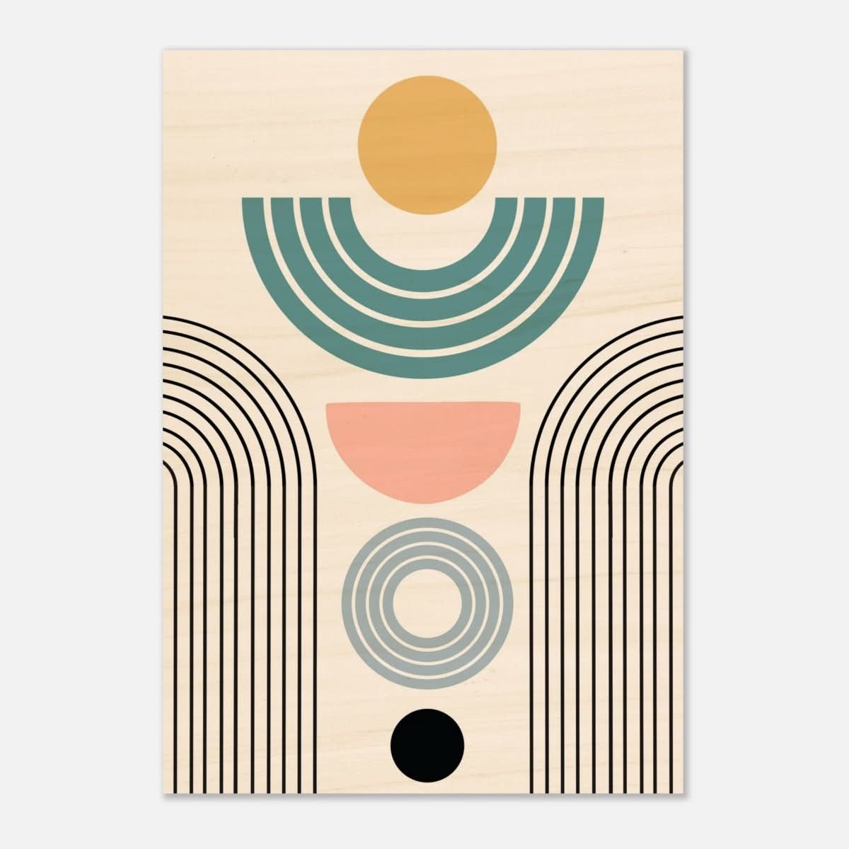 Da Vinci Wall art Print | Geometric Modern Minimalist wall art print | Bohemian - Wood Prints - 70x100 cm / 28x40″ - 10 mm