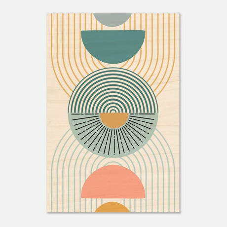Da Vinci Wall art Print | Geometric Modern Minimalist wall art print | Bohemian - Wood Prints - 40x60 cm / 16x24″ - 20 mm