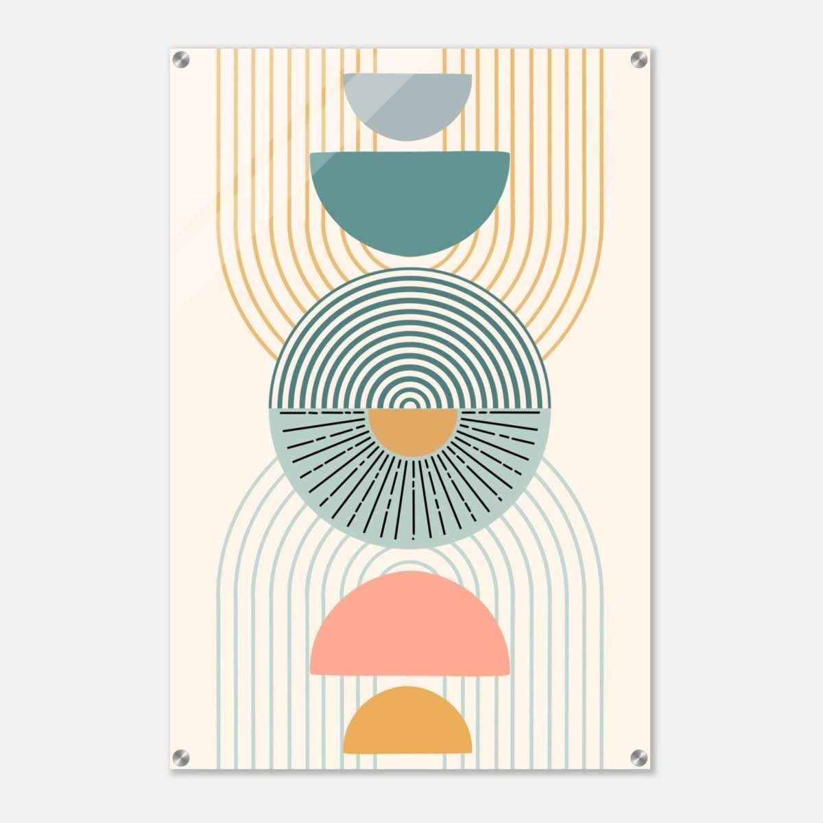 Da Vinci Wall art Print | Geometric Modern Minimalist wall art print | Bohemian - Acrylic Print - 60x90 cm / 24x36″ - 