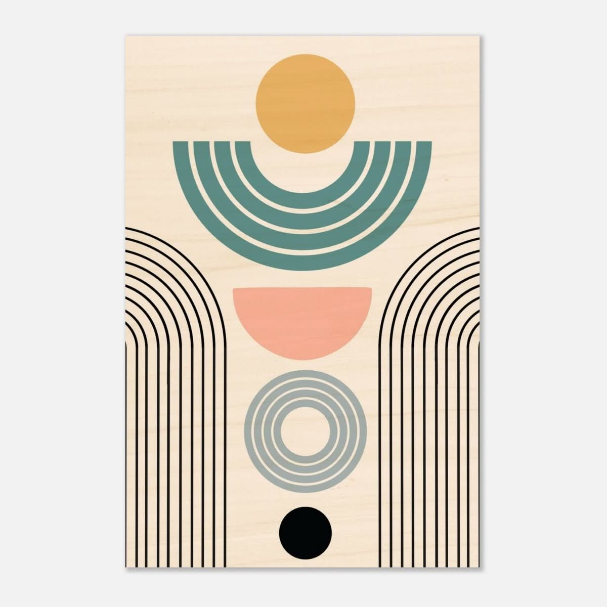 Da Vinci Wall art Print | Geometric Modern Minimalist wall art print | Bohemian - Wood Prints - 60x90 cm / 24x36″ - 10 mm