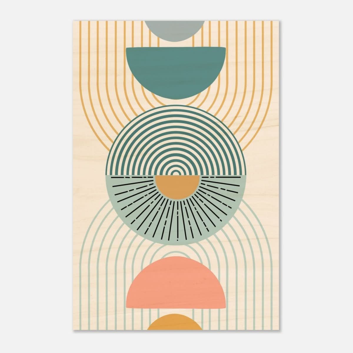 Da Vinci Wall art Print | Geometric Modern Minimalist wall art print | Bohemian - Wood Prints - 40x60 cm / 16x24″ - 10 mm