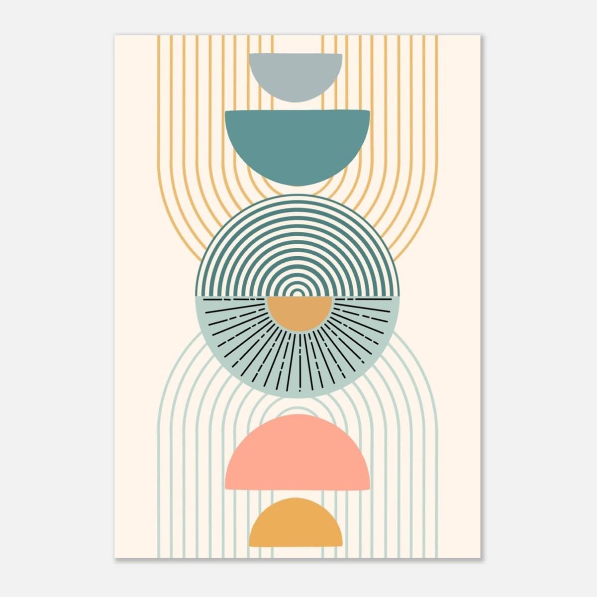 Da Vinci Wall art Print | Geometric Modern Minimalist wall art print | Bohemian - Aluminum Print - 70x100 cm / 28x40″ - 