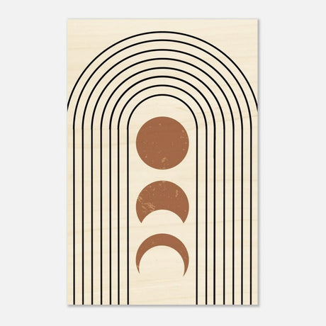 Da Vinci Wall art Print | Geometric Modern Minimalist wall art print | Bohemian - Wood Prints - 30x45 cm / 12x18″ - 20 mm