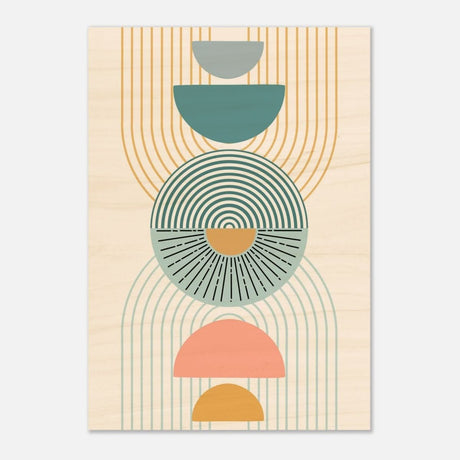 Da Vinci Wall art Print | Geometric Modern Minimalist wall art print | Bohemian - Wood Prints - 70x100 cm / 28x40″ - 20 mm