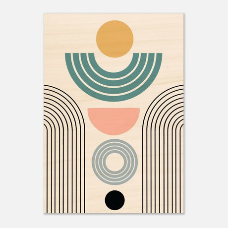 Da Vinci Wall art Print | Geometric Modern Minimalist wall art print | Bohemian - Wood Prints - 70x100 cm / 28x40″ - 20 mm