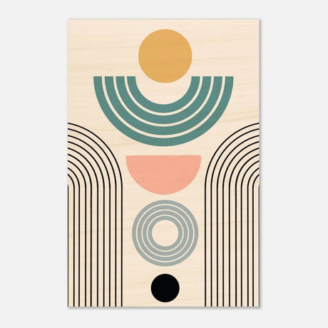 Da Vinci Wall art Print | Geometric Modern Minimalist wall art print | Bohemian - Wood Prints - 40x60 cm / 16x24″ - 20 mm