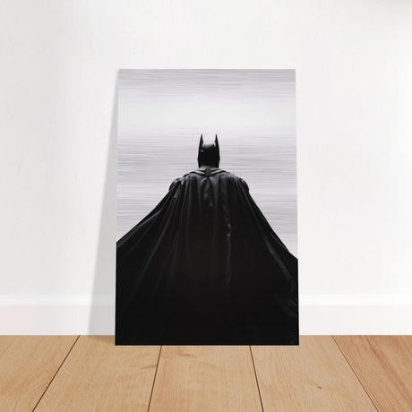 Da Vinci Wall art Print | Pop art wall art print collection | Batman | black and white - Brushed Aluminum Print - 50x75 cm / 20x30″ - 