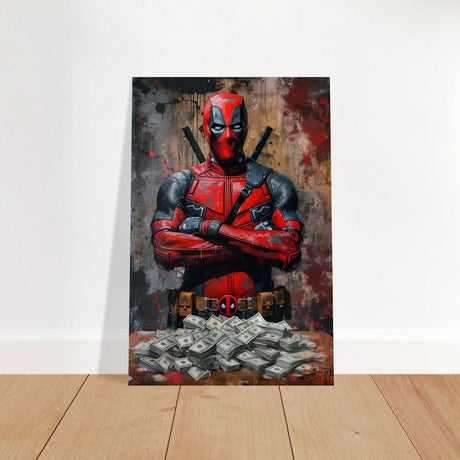 Da Vinci Wall art Print | Pop art wall art print collection | Deadpool - Brushed Aluminum Print - 40x60 cm / 16x24″ - 